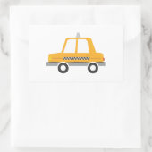 Sticker Rectangulaire Taxi Cab (Sac)