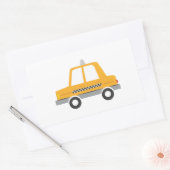 Sticker Rectangulaire Taxi Cab (Enveloppe)
