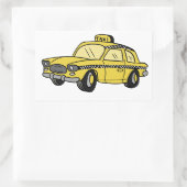 Sticker Rectangulaire Taxi jaune (Sac)