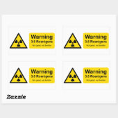 Sticker Rectangulaire Tchernobyl 3.6 Roentgens : Pas grand, pas terrible (Feuille)