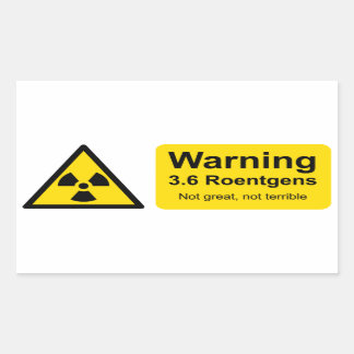 Sticker Rectangulaire Tchernobyl 3.6 Roentgens : Pas grand, pas terrible