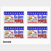 Sticker Rectangulaire Tea Party Power (Feuille)