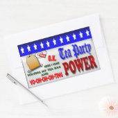 Sticker Rectangulaire Tea Party Power (Enveloppe)