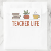 Sticker Rectangulaire Teacher Life (Sac)