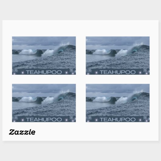 Sticker Rectangulaire Teahupoo (Feuille)