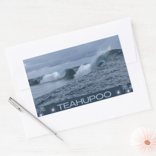 Sticker Rectangulaire Teahupoo (Enveloppe)