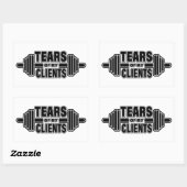 Sticker Rectangulaire Tears of My Clients Personal Trainer Canards Cadea (Feuille)