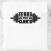 Sticker Rectangulaire Tears of My Clients Personal Trainer Canards Cadea (Sac)