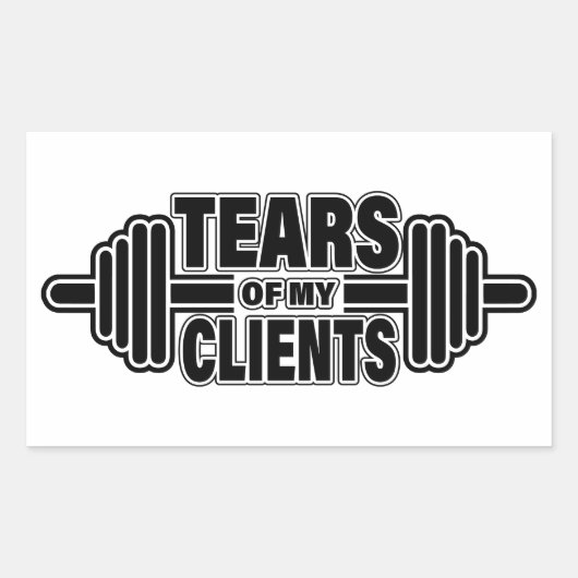 Sticker Rectangulaire Tears of My Clients Personal Trainer Canards Cadea (Devant)
