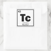 Sticker Rectangulaire Technetium élément chimique symbole chimie formu (Sac)