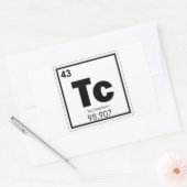 Sticker Rectangulaire Technetium élément chimique symbole chimie formu (Enveloppe)