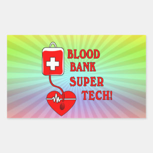 STICKER RECTANGULAIRE TECHNIQUE SUPER BANQUE SANGUINE