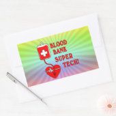 STICKER RECTANGULAIRE TECHNIQUE SUPER BANQUE SANGUINE (Enveloppe)