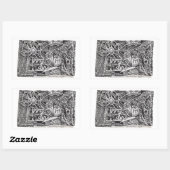 Sticker Rectangulaire Technologie Implant chirurgical (Interface Me) (Feuille)