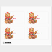 Sticker Rectangulaire Teddy Bear - Tags cadeaux (Feuille)