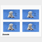 Sticker Rectangulaire Teddy Bear Time to Read Rectangle Sticker, ZKA (Feuille)