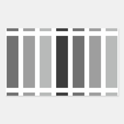 Sticker Rectangulaire Teintes gris argenté (Devant)