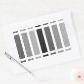 Sticker Rectangulaire Teintes gris argenté (Enveloppe)