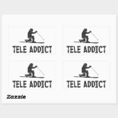 Sticker Rectangulaire Tele Addict (Feuille)