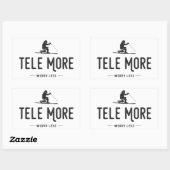 Sticker Rectangulaire Tele Plus De Souci Moins (Feuille)