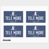 Sticker Rectangulaire Tele Plus De Souci Moins (Feuille)