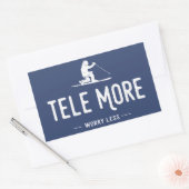 Sticker Rectangulaire Tele Plus De Souci Moins (Enveloppe)
