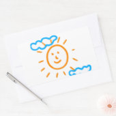 Sticker Rectangulaire Télécharger des enfants Dessiner Transformer des e (Enveloppe)