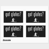 Sticker Rectangulaire Télémark Glutes Ski (Feuille)