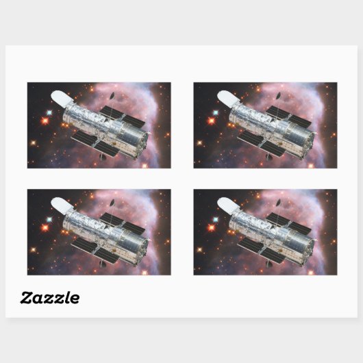Sticker Rectangulaire Télescope spatial Hubble (Feuille)