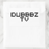 Sticker Rectangulaire Télévision iDubbz (Sac)
