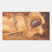 Sticker Rectangulaire Temperantia par Sir Edward Coley Burne-Jones (Devant)