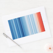 Sticker Rectangulaire Températures du réchauffement climatique Changemen (Enveloppe)