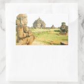 Sticker Rectangulaire Temple bouddhiste Pleosan, Prabanam, Java, Indonés (Sac)