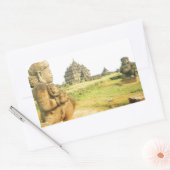 Sticker Rectangulaire Temple bouddhiste Pleosan, Prabanam, Java, Indonés (Enveloppe)