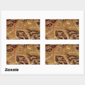 Sticker Rectangulaire Temple bouddhiste thaïlandais Détail (Feuille)