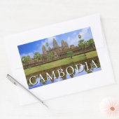 Sticker Rectangulaire Temple d'Angkor Vat | Kampuchea, Cambodge (Enveloppe)