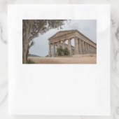 Sticker Rectangulaire Temple grec à Segesta, Sicile (Sac)
