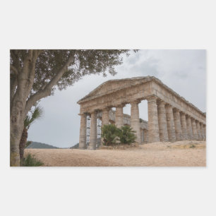 Sticker Rectangulaire Temple grec à Segesta, Sicile
