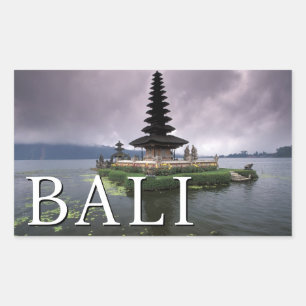 Sticker Rectangulaire Temple Ulun Danu Bali, Indonésie