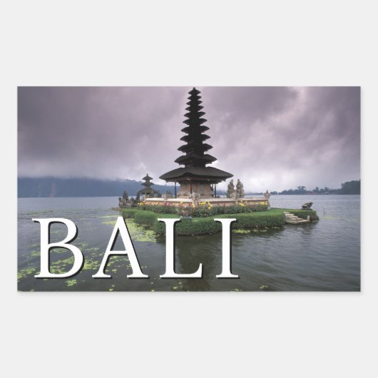 Sticker Rectangulaire Temple Ulun Danu | Bali, Indonésie (Devant)