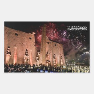 Sticker Rectangulaire Temples de Louxor Karnak Voyage Histoire de l'Égyp