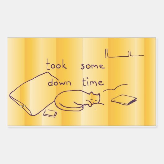 Sticker Rectangulaire temps d'arrêt (Devant)