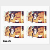 Sticker Rectangulaire Temps de guinness (Feuille)