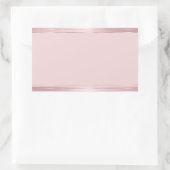 Sticker Rectangulaire Tendance Élégant Moderne Rose Or Modèle Vierge (Sac)