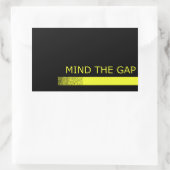 Sticker Rectangulaire Tenez compte de l'écart (Sac)