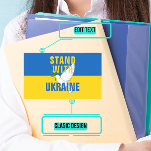 Sticker Rectangulaire Tenez-Vous Avec L'Ukraine