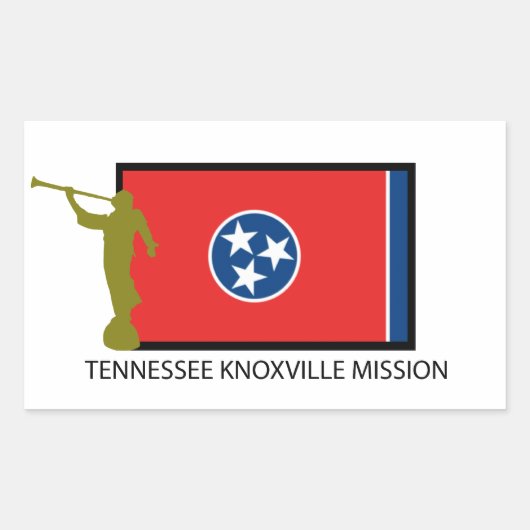STICKER RECTANGULAIRE TENNESSEE KNOXVILLE MISSION LDS CTR (Devant)