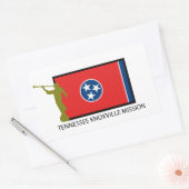 STICKER RECTANGULAIRE TENNESSEE KNOXVILLE MISSION LDS CTR (Enveloppe)