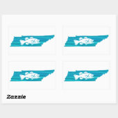 Sticker Rectangulaire Tennessee Wave Fishing (Feuille)