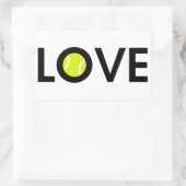 Sticker Rectangulaire Tennis Ball LOVE (Sac)